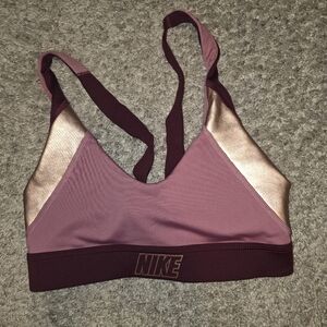 Nike Pink and Gold Sports Bra